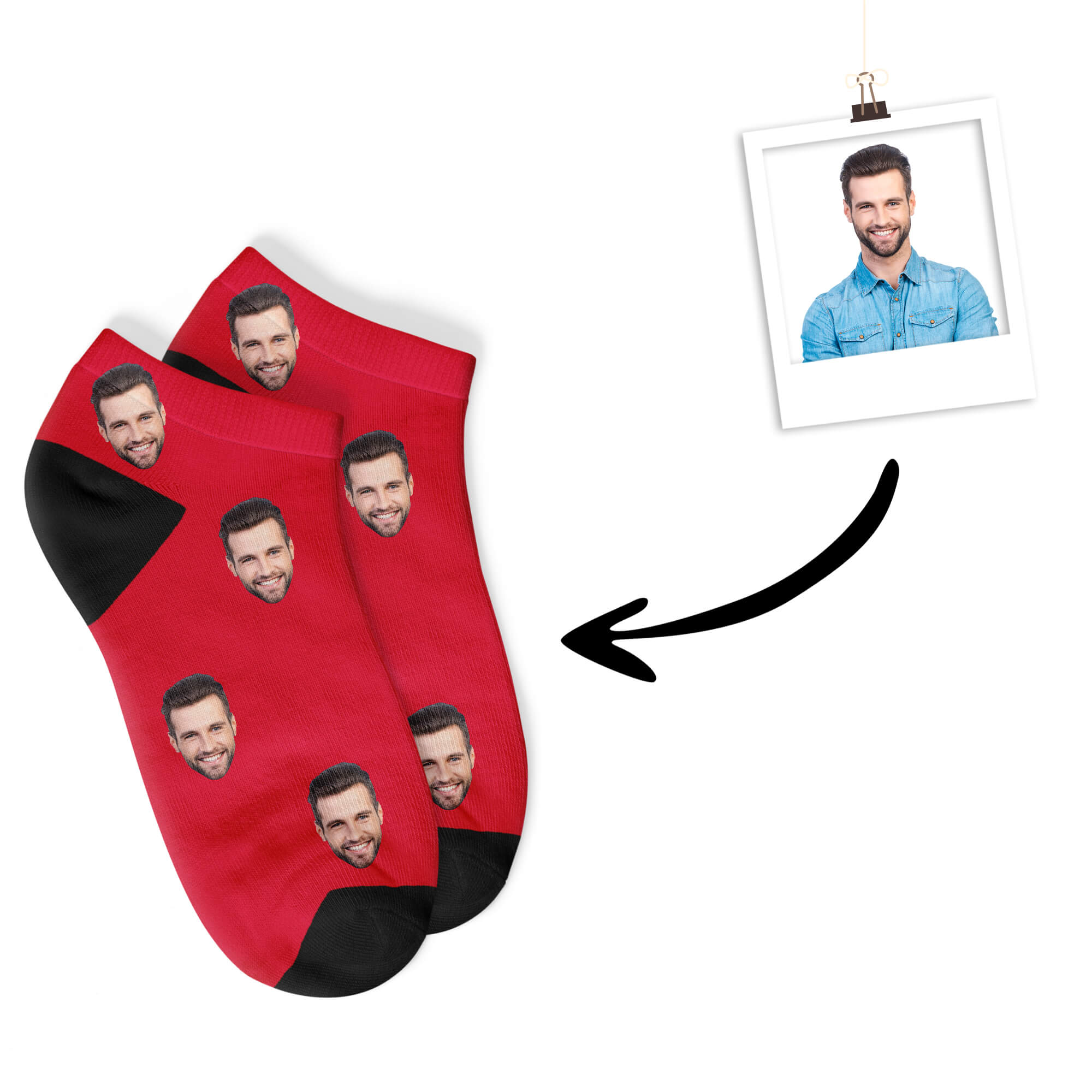 Personalisierte Gesichts Sneakersocken