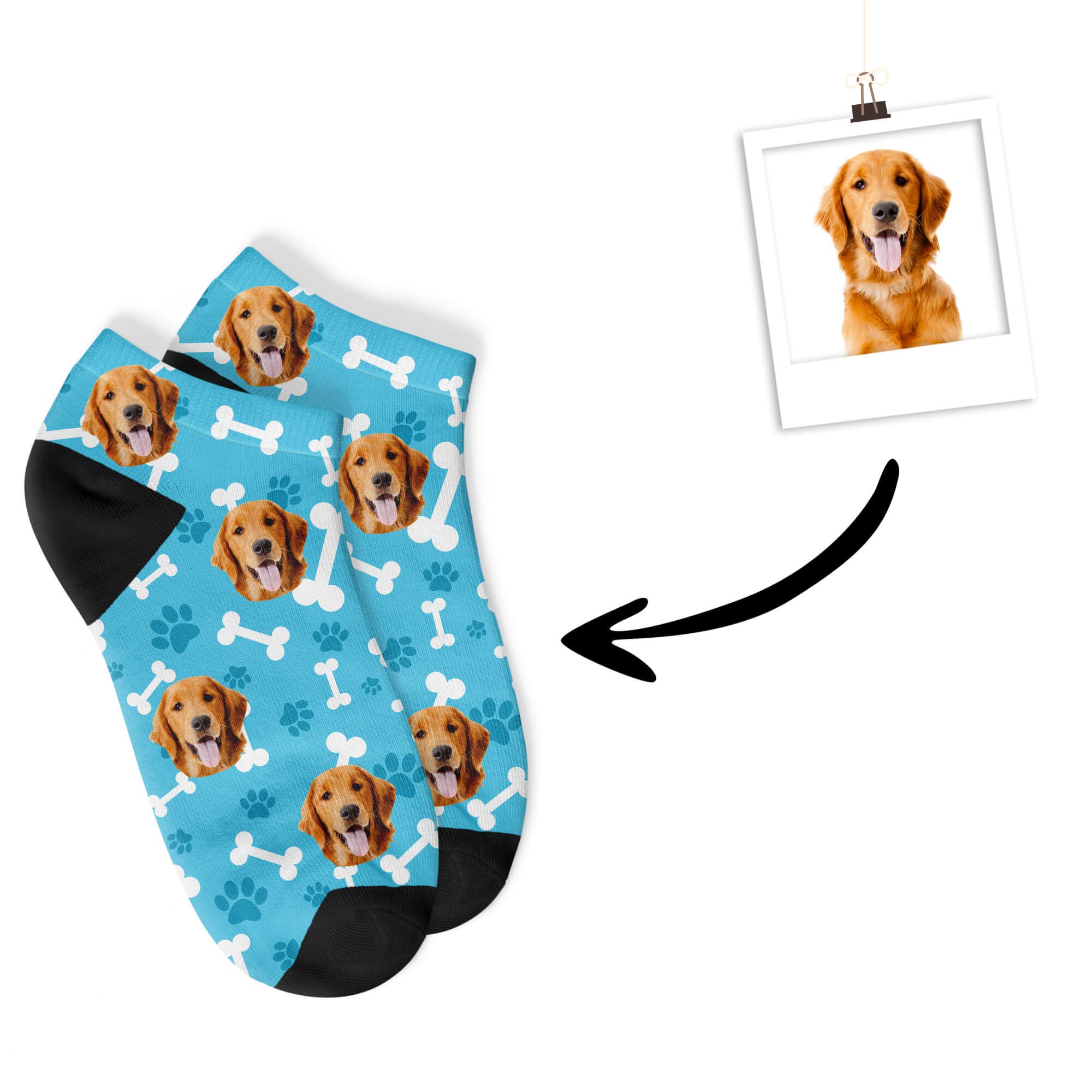 Personalisierte Hunde Sneakersocken
