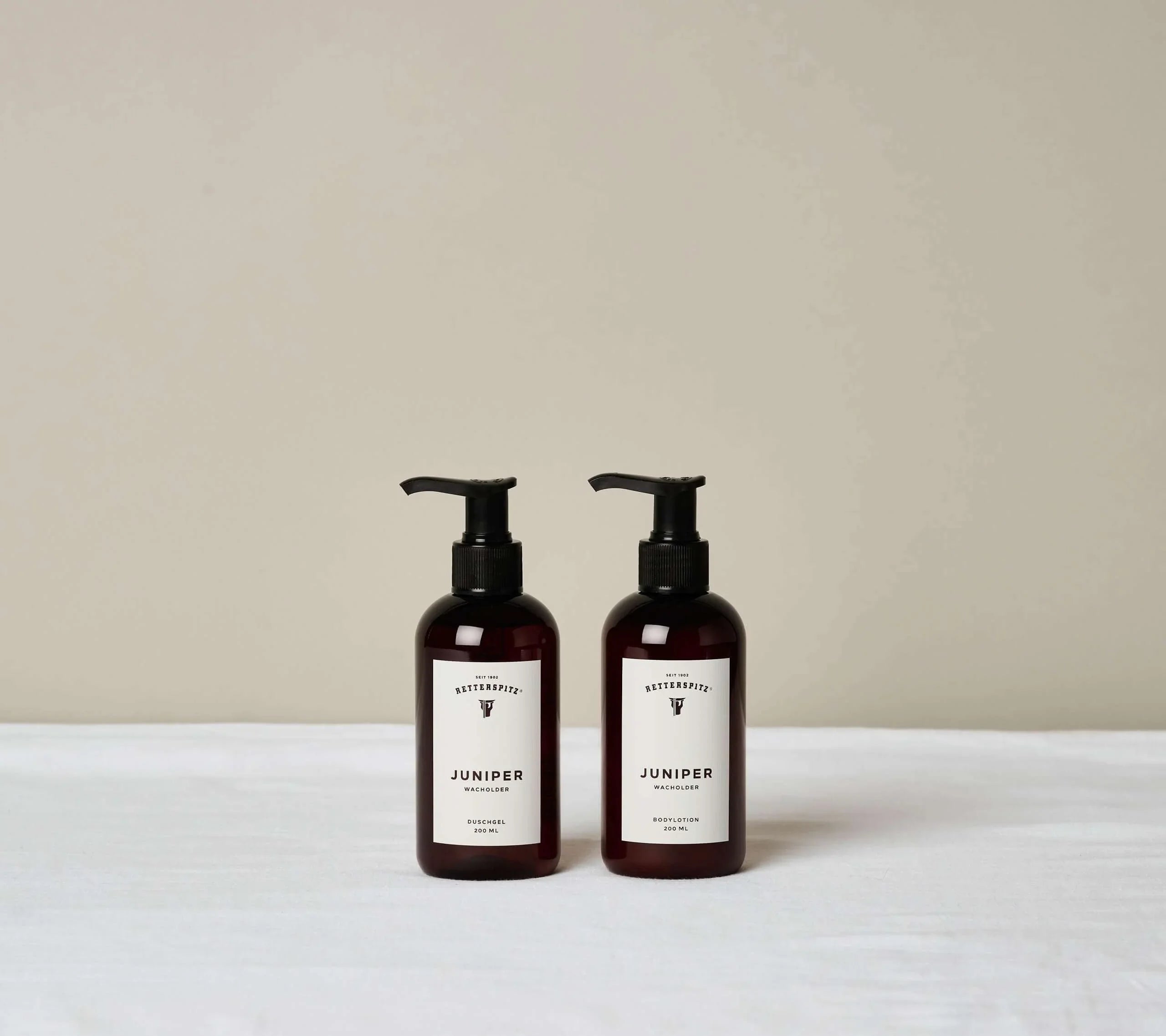 Retterspitz Pflege-Set Juniper – Duschgel und Bodylotion - Belebende Naturpflege mit Wacholder