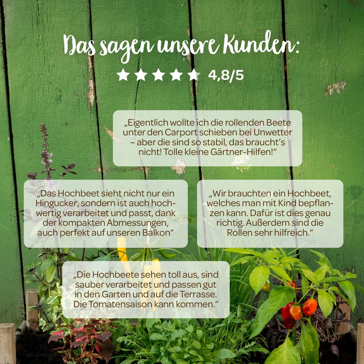 Rollendes Hochbeet aus Zwiebelsieben