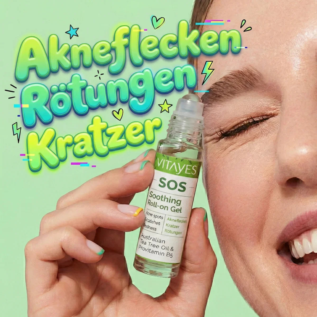 SOS Teebaumöl Roll-On – Akut-Hilfe bei Pickeln, Rötungen & Hautreizungen 10 ml