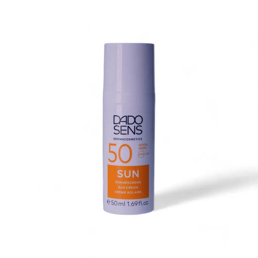 Dado Sens Sun Sonnencreme LSF 50, Sonnenschutz in weißer Flasche, 50ml