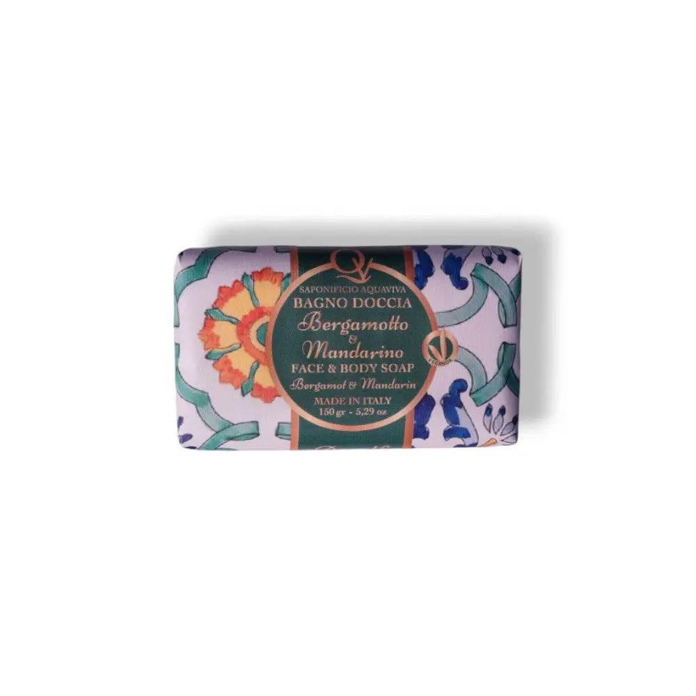 Saponifico Aquaviva Bergamotto & Mandarino Face & Body Soap - BLACK ELIXIR - Maison de Parfum