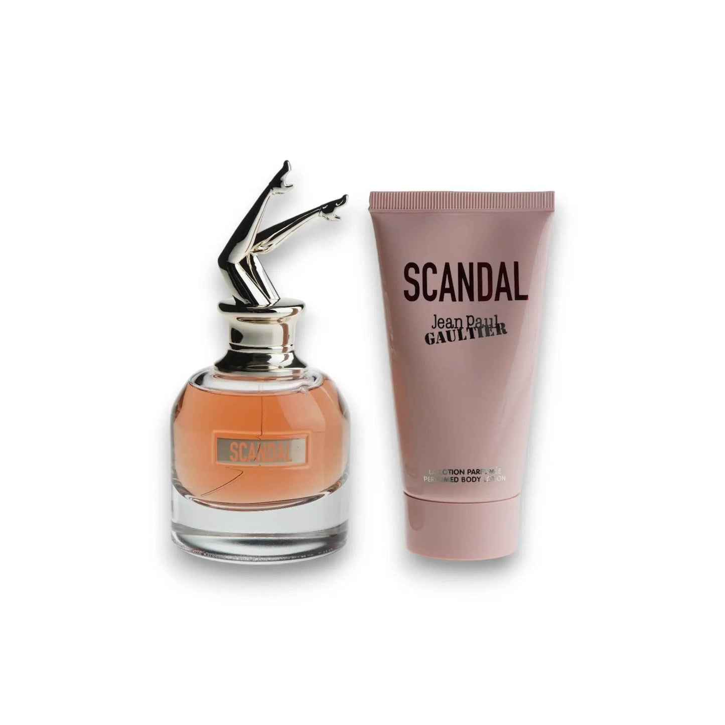 Scandal Duftset mit Eau de Parfum Flakon und passender Bodylotion, freigestellt