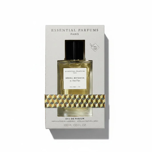 Essential Parfums Neroli Botanica Eau de Parfum Flakon in der weißen Originalverpackung