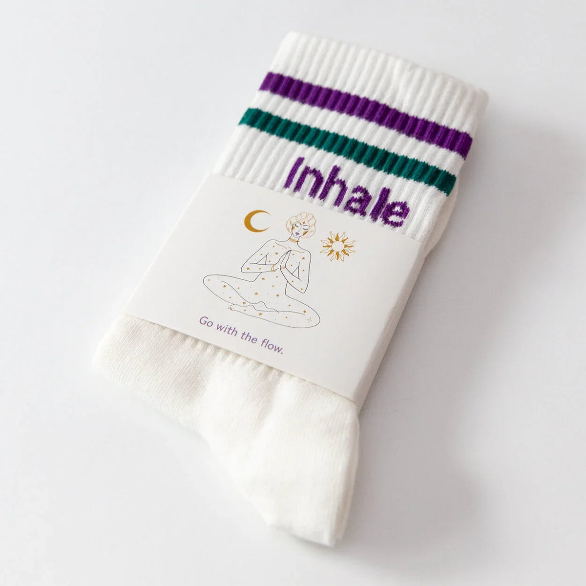 Socken mit Yoga-Motiv: Inhale Exhale | Namasté