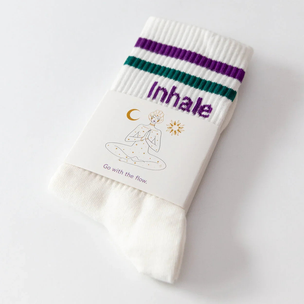 Socken mit Yoga-Motiv: Inhale Exhale | Namasté