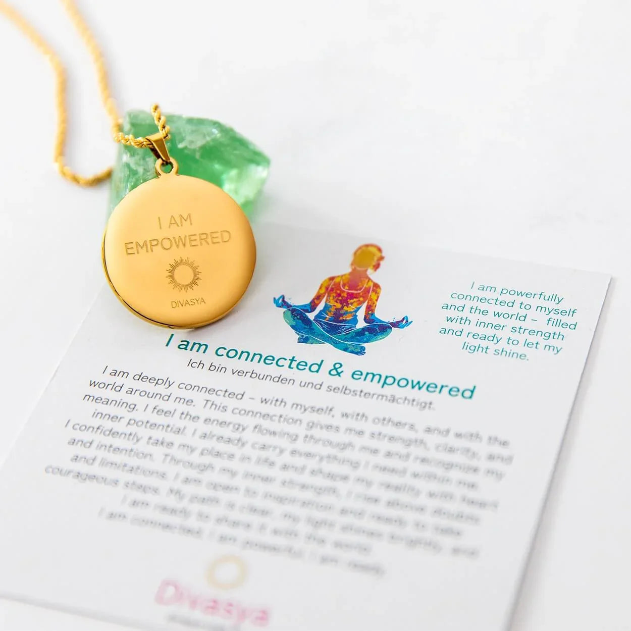 Kette mit Anhänger Mandala | vergoldet | I am empowered