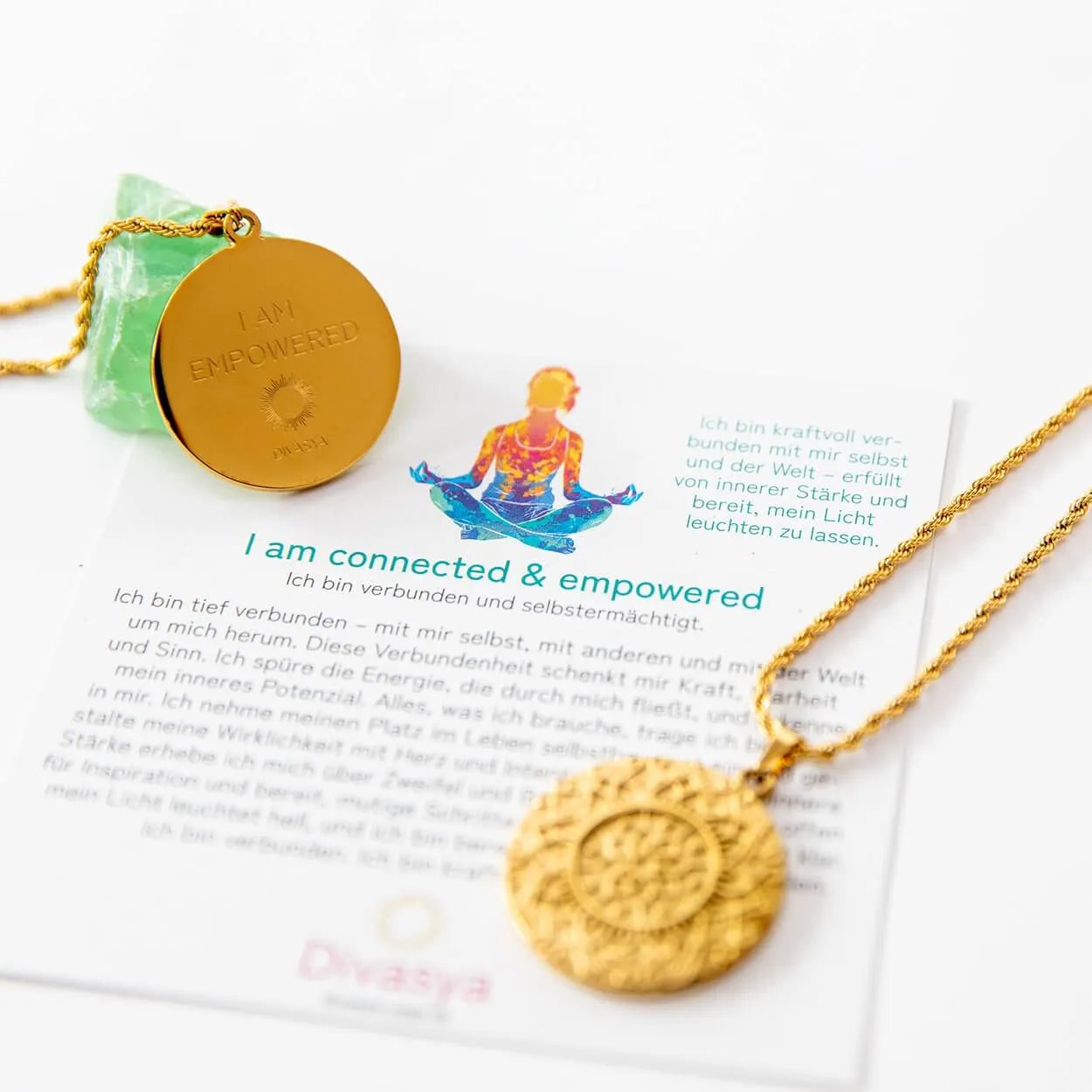 Kette mit Anhänger Mandala | vergoldet | I am empowered