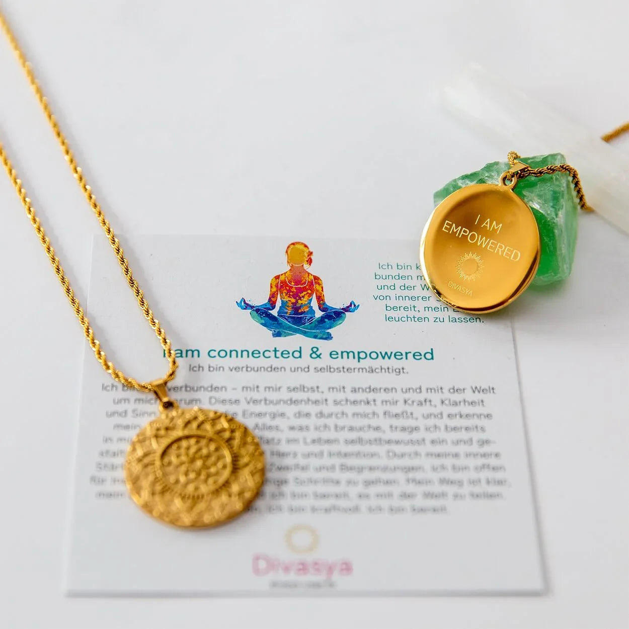 Kette mit Anhänger Mandala | vergoldet | I am empowered