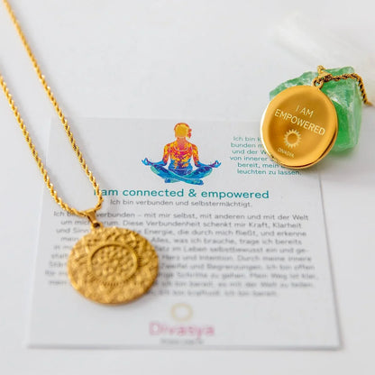 Kette mit Anhänger Mandala | vergoldet | I am empowered