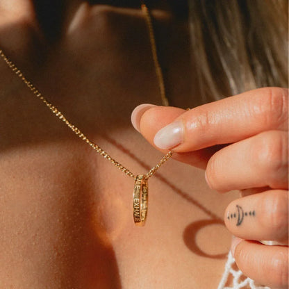 Kette mit Ring | vergoldet | Inhale Exhale