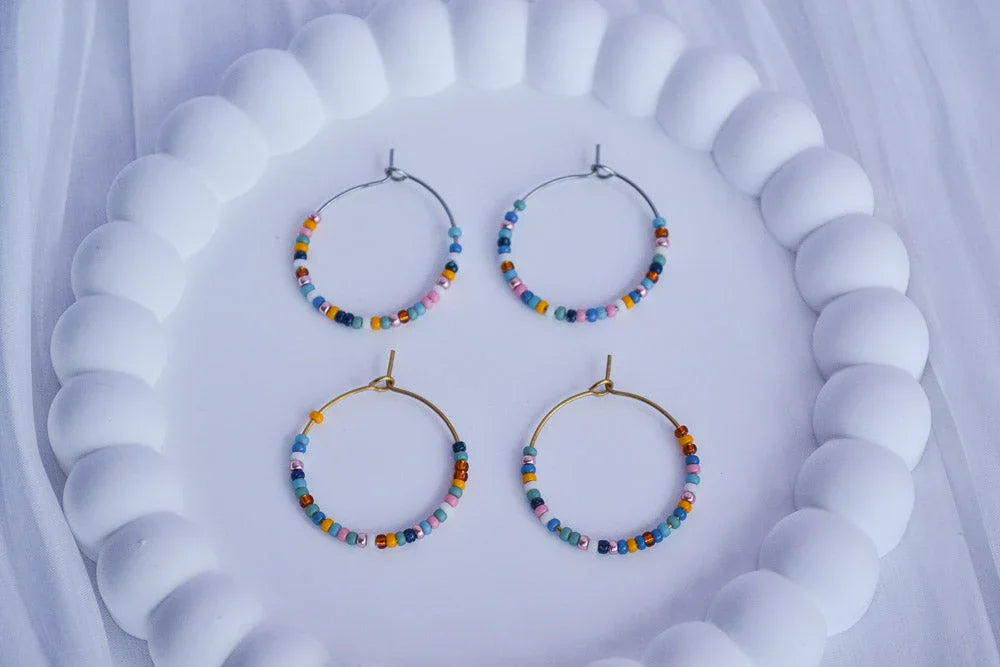 Creolen mit Perlen - Summer Love