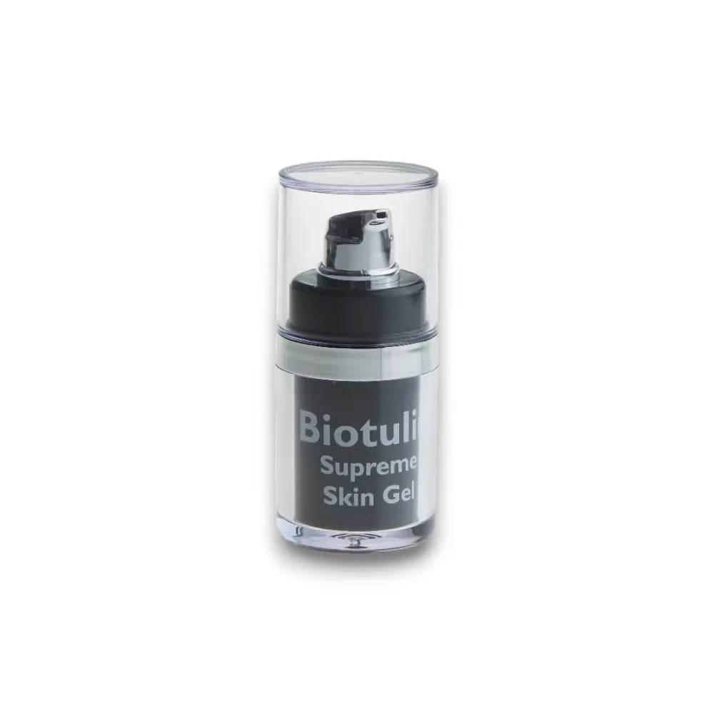 Biotulin Supreme Skin Gel Feuchtigkeitsserum in transparenter Pumpspenderflasche