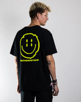 Distorted Smile - Neon Flock T-Shirt (unisex, schwarz)