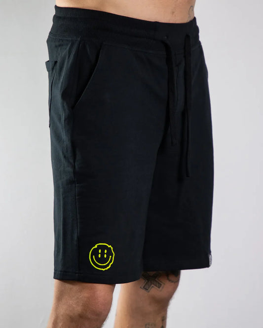 Distorted Smile - Neon Flock Shorts (schwarz, unisex)