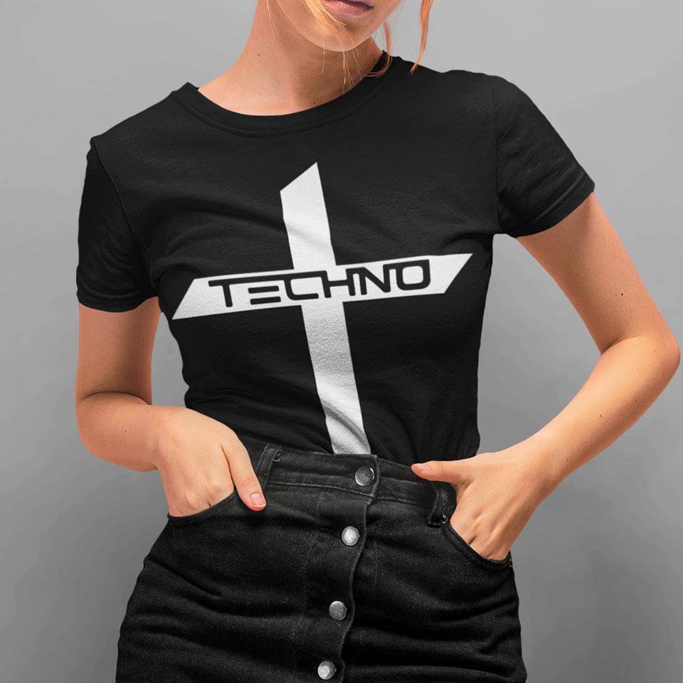 Techno Cross T-Shirt (Frauen)