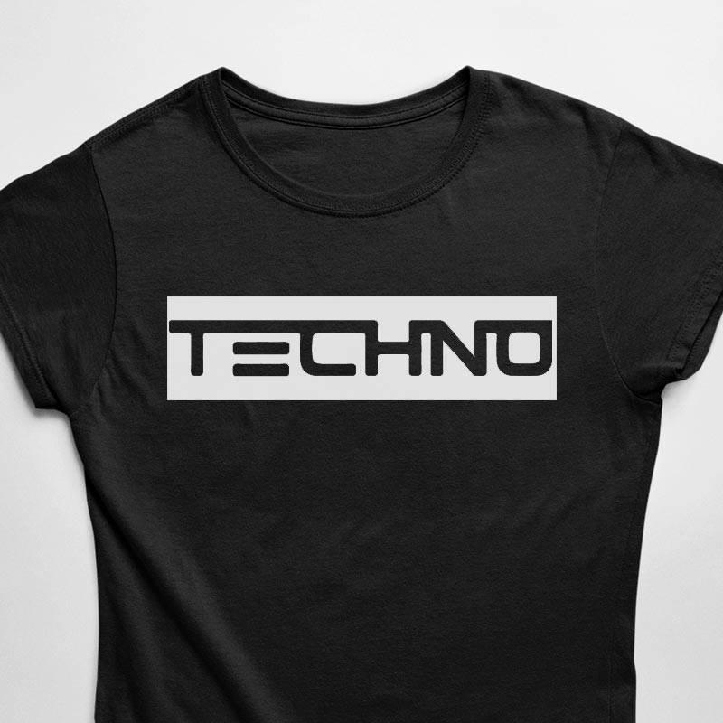 Techno Stripe T-Shirt (schwarz oder weiß / Frauen)