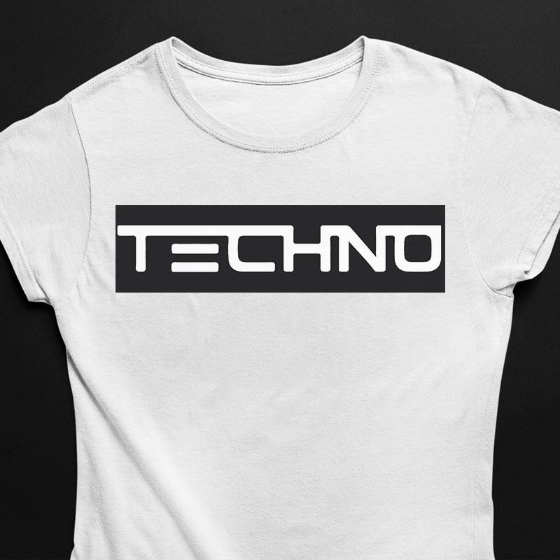 Techno Stripe T-Shirt (schwarz oder weiß / Frauen)