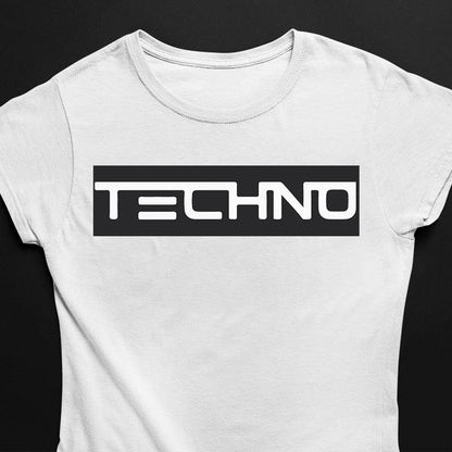 Techno Stripe T-Shirt (schwarz oder weiß / Frauen)