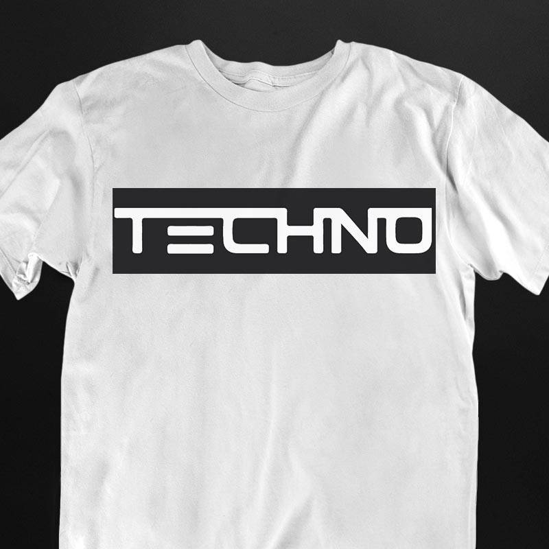 Techno Stripe T-Shirt (schwarz oder weiß / unisex)