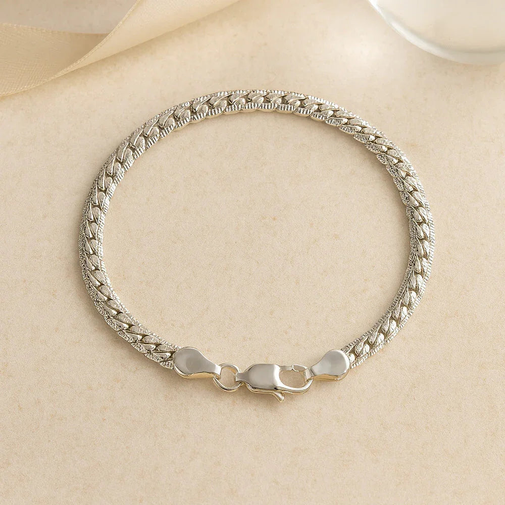 Armband aus 925er Sterling-Silber, Gliederarmband