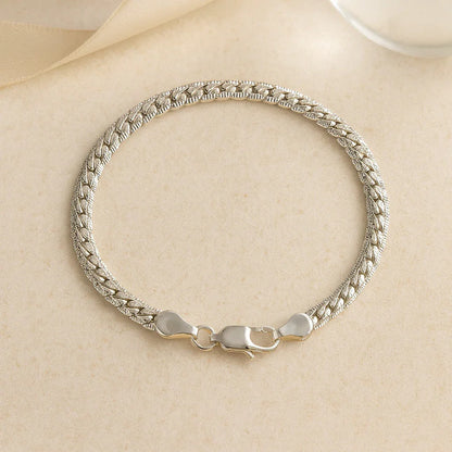 Armband aus 925er Sterling-Silber, Gliederarmband