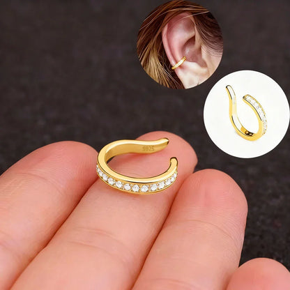 Ear Cuffs / Ohrklemmen aus 925er Sterling-Silber mit Strass