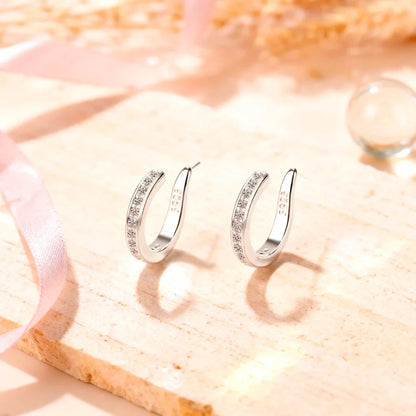 Ear Cuffs / Ohrklemmen aus 925er Sterling-Silber mit Strass