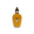 Luxuriöser Parfumflakon in Goldgelb mit goldener Verschlusskappe und Emblem, Aufschrift Erba Gold.