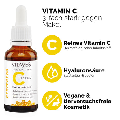 Perfector Vitamin C 10% Serum – Mit Hyaluron 30 ml