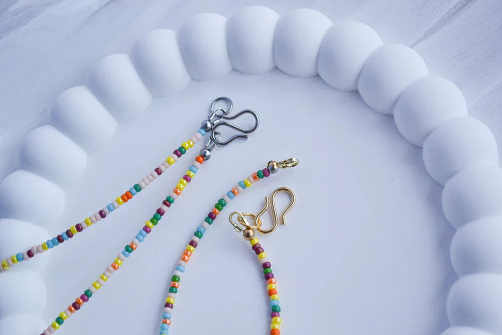 Perlenkette Regenbogen Boho