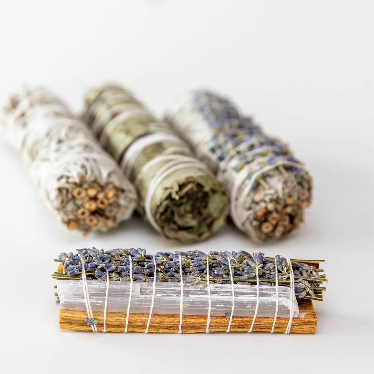 Weißer Salbei räuchern | Räucherbündel Starter Set | mit Räucherschale