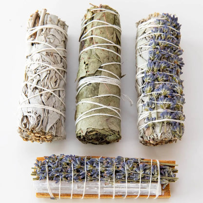 Weißer Salbei räuchern | Räucherbündel Starter Set | mit Räucherschale