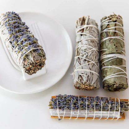 Weißer Salbei räuchern | Räucherbündel Starter Set | mit Räucherschale