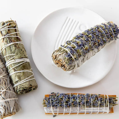 Weißer Salbei räuchern | Räucherbündel Starter Set | mit Räucherschale