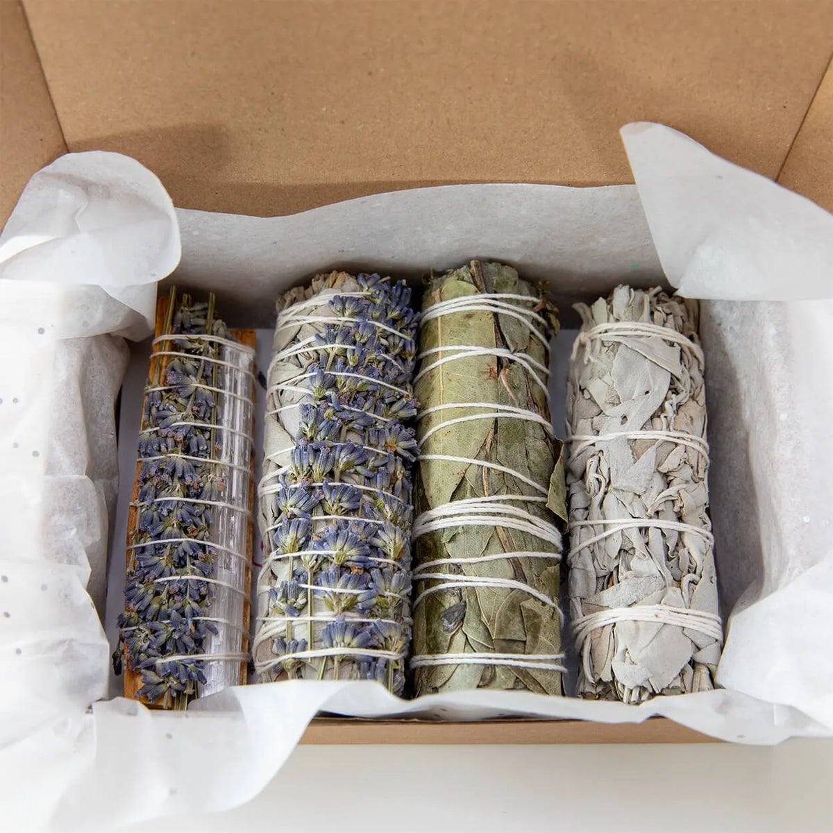 Weißer Salbei räuchern | Räucherbündel Starter Set | mit Räucherschale