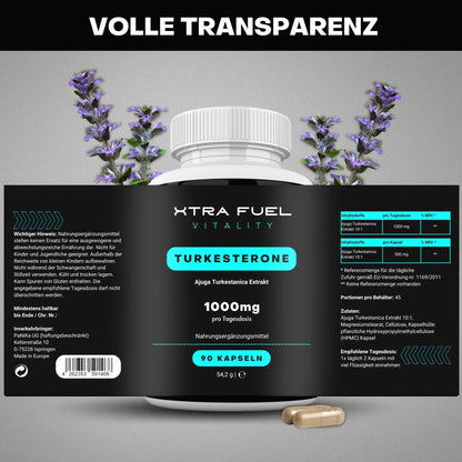 Turkesterone Kapseln - 1000mg Ajuga Turkestanica - Beliebt im Bodybuilding - BLACK ELIXIR - Maison de Parfum