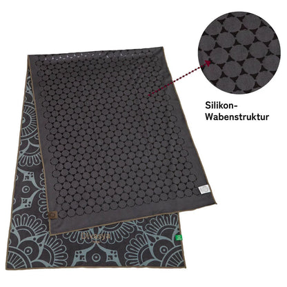 Yoga Handtuch rutschfest aus recycelter Mikrofaser & Silikon-Struktur auf der Unterseite