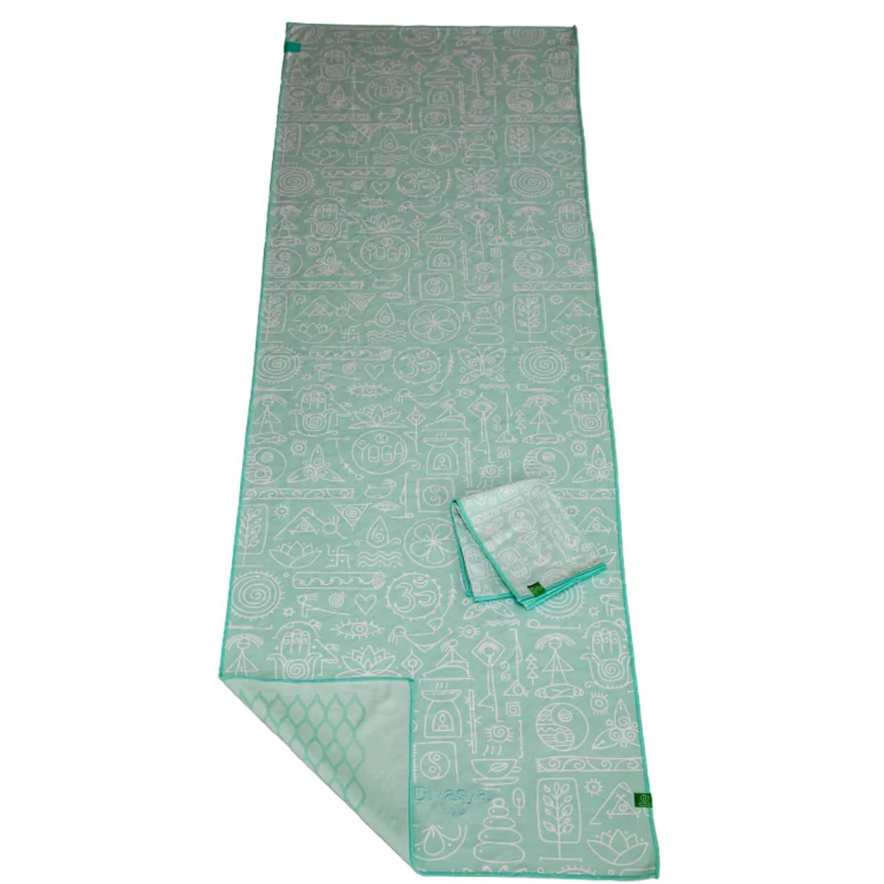 Yoga Handtuch rutschfest aus recycelter Mikrofaser & Silikon-Struktur auf der Unterseite