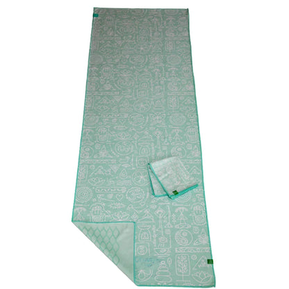 Yoga Handtuch rutschfest aus recycelter Mikrofaser & Silikon-Struktur auf der Unterseite