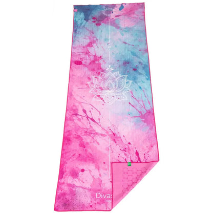 Yoga Handtuch rutschfest aus recycelter Mikrofaser & Silikon-Struktur auf der Unterseite