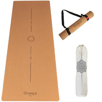 Yogamatte Kork: 100% natürlich | Portugal-Kork & Kautschuk | mit Schutzhülle