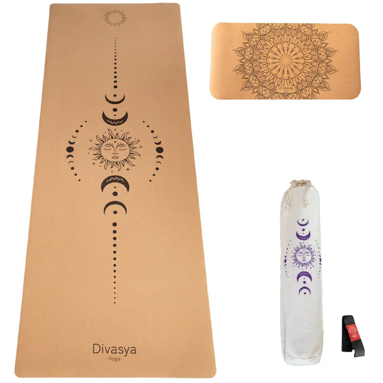 Yoga Set "Support": Kork-Yogamatte & Yoga-Pad