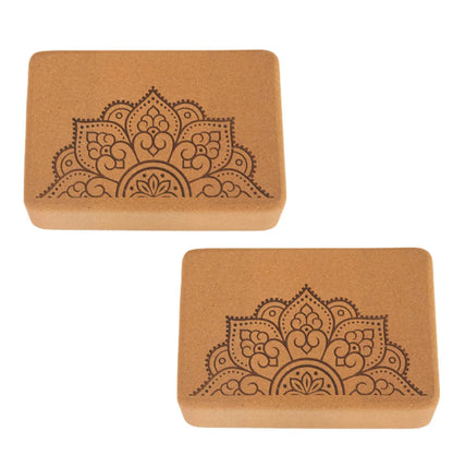 Yoga Set STARTER: Kork Yogamatte mit 2x Yogablock, Tragegurt, Schutzhülle