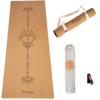 Yogamatte Kork: 100% natürlich | Portugal-Kork & Kautschuk | mit Schutzhülle