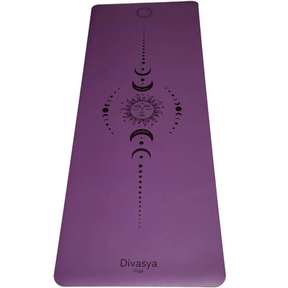 Yogamatte rutschfest | Kautschuk | 9 Yoga-Designs | DIVASYA®