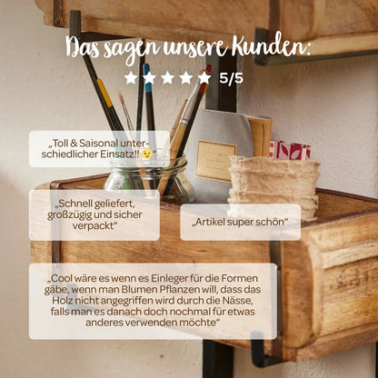 Set: 3 Ziegelformen mit Ständer