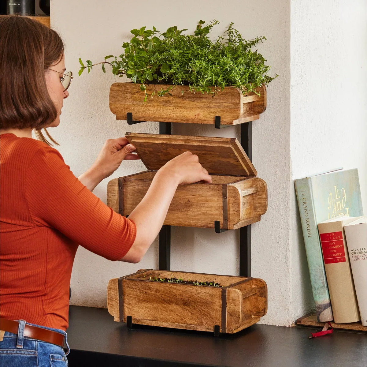 Set: 6 Ziegelformen mit 2 Ständern