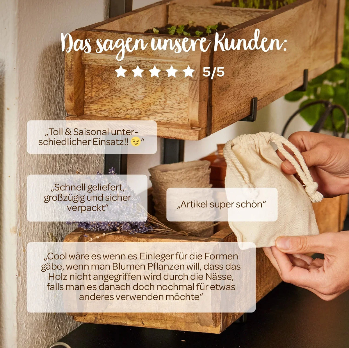 Set: 3 Ziegelformen (2 Fächer) mit Ständer